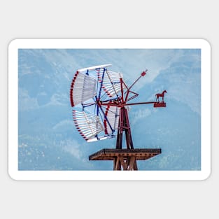 Wooden Vaneless Windmill Sticker